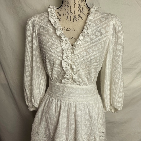 NWT SANDRO Gianni Broderie Anglaise
Embroidered Cotton Mini Dress Size 8 - Picture 8 of 13